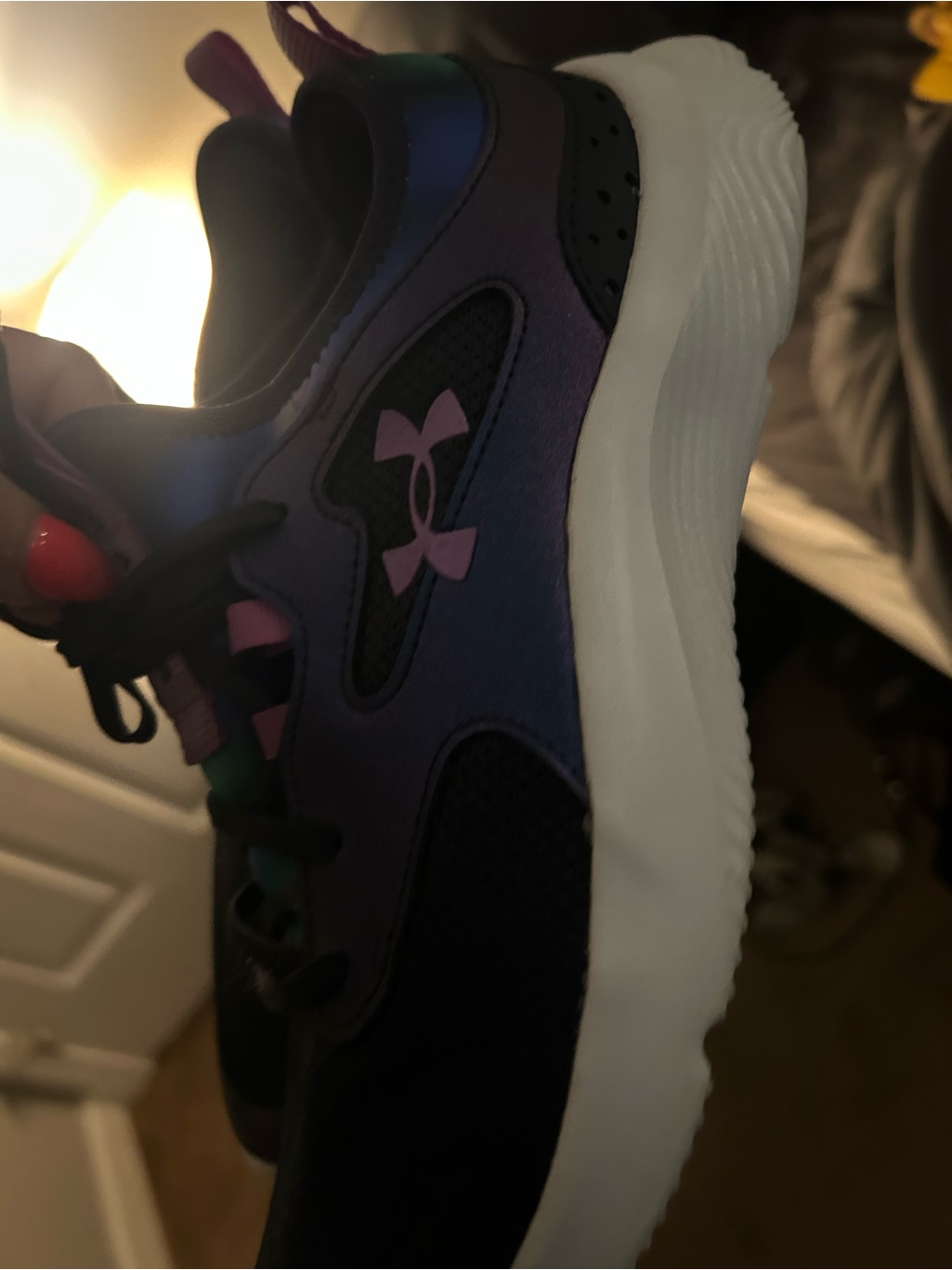 Under Armour Kids Purple And Pink Accent Sneakers